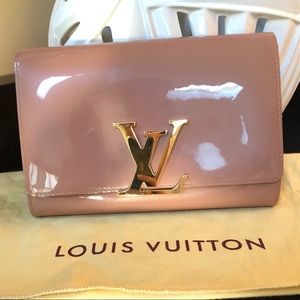 Louis Vuitton Patent Nude Vernis Louise Clutch